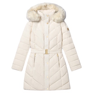 MICHAEL KORS MK 女士中长款连帽羽绒服 可拆卸毛领