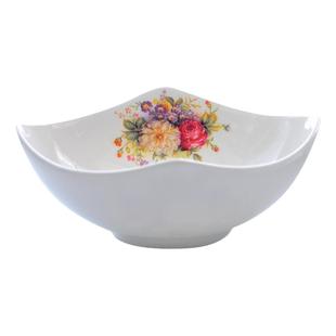 盘子特别好看的高级2025新款骨瓷小碟子四角菜盘方盘餐盘家用陶瓷