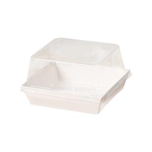 长正方形切块蛋糕包装盒大泡芙舒芙蕾三明治一次性透明加高打包盒