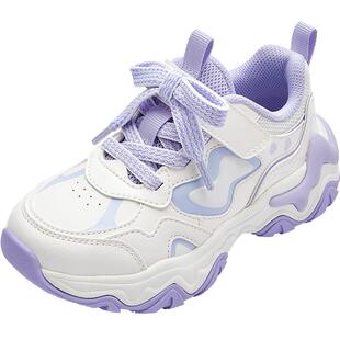 巴拉巴拉童鞋儿童运动鞋女童鞋2026新春秋红色防滑老爹鞋拜年鞋子