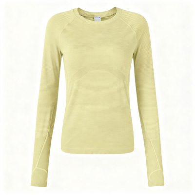 瑜伽服女秋冬款显瘦高弹圆领上衣