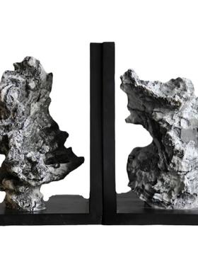 书挡摆件树脂太湖石新中式