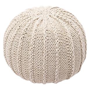 莫兰蒂色系编织南瓜坐墩沙发圆墩客厅蒲团矮墩换鞋搁脚凳可拆洗