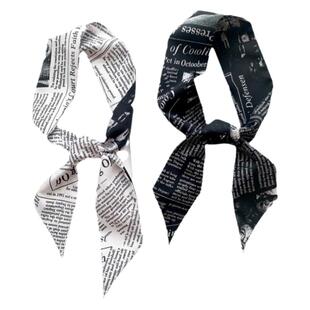 韩版ins潮小丝巾春秋季薄款韩国丝巾女发带窄小长条百搭装饰领巾