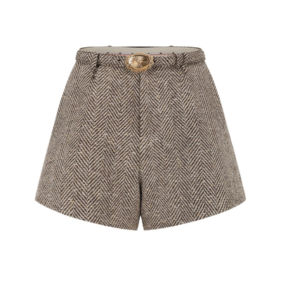 ORA GENESIS2025年冬季新品时尚人字呢短裤