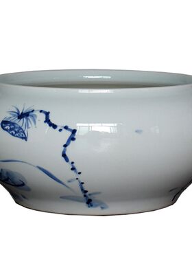 桌面古法鱼缸景德镇陶瓷水培花盆