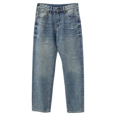 牛仔裤男款长裤宽松直筒水洗秋季