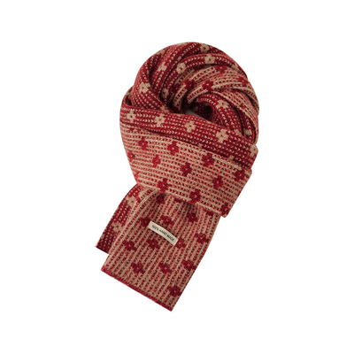 Himade韩系氛围感针织小花围巾女