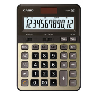卡西欧CASIO耐磨轻触桌面计算器 DS-2B 财务快速翻打办公计算机
