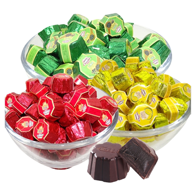 徐福记 雀巢奇欧比酱馅八角型巧克力1500g散装 （代可可脂）