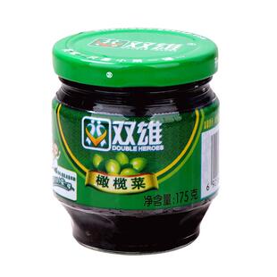 双雄橄榄菜酱菜腌制咸菜175g瓶装即食早餐拌饭小菜下饭菜特产不辣