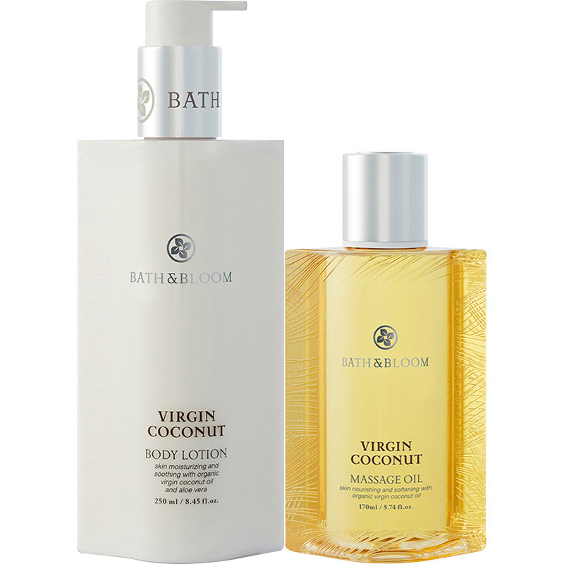 BATH&BLOOM泰国护理套装椰子身体乳250ML+椰子按摩油170ML
