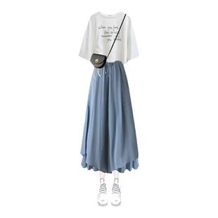 女童裤裙夏季套装女装2025新款夏天中大童潮酷穿搭薄款洋气阔腿裤