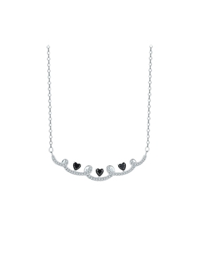 周六福S925银爱心项链女