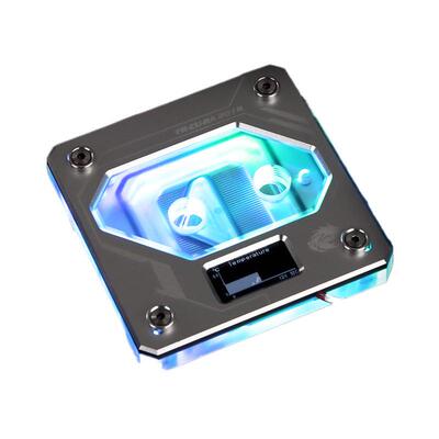 Bykski FR-CU-RA-2018 银色CPU水冷头2011 2066 115X温度数显监控