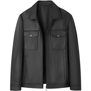 【擦色工艺】庄吉男士真皮皮衣2026春柔软绵羊皮夹克高端男装上衣