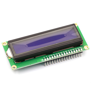 LCD1602 蓝屏带背光 1602A-5v蓝底白字显示屏 LCD显示屏 带排针
