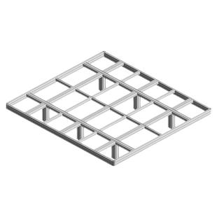 悬浮床铝合金单双人床铝型材悬浮床现代简约无床头铝型材床架定制