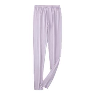 特价实惠女高腰桑蚕丝棉秋裤针织真丝睡裤打底棉毛裤薄款舒适透气