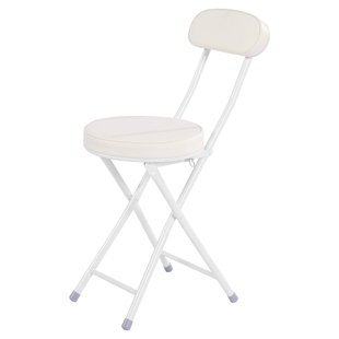YSF简约餐椅白色休闲时尚折叠椅子宿舍陪读坐议临时餐馆PU凳子