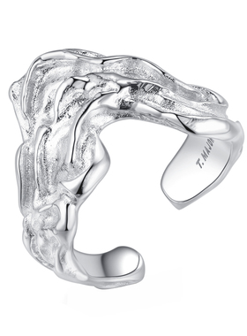 原创设计风质感肌理925银戒指