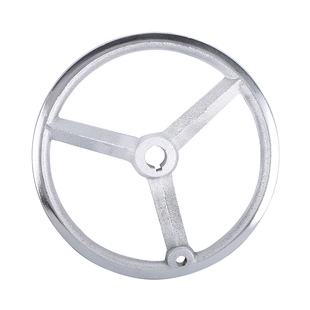 铸铁手轮手柄加厚镀铬精密铸铁方边手轮圆形 100 125 160 200 250