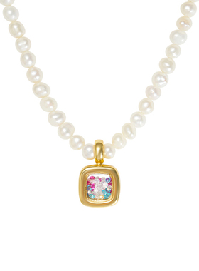 EVESENSE璀璨流动闪钻珍珠项链