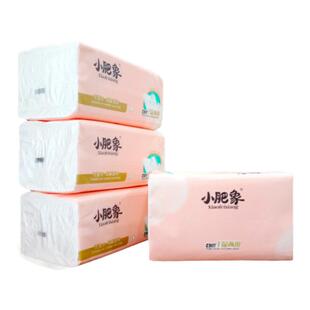 小肥象抽纸L码420张可湿水印花卫生厕纸母婴适用实惠装餐面巾纸