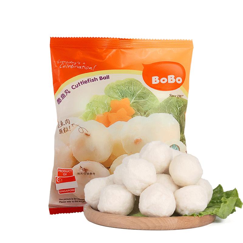 BoBo波波墨鱼丸花枝丸新加坡进口火锅鱼丸子关东煮清真食材168g