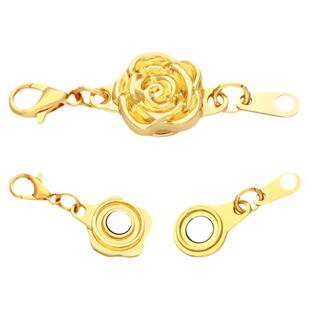 合金玫瑰花款磁铁扣手链项链龙虾扣连接扣 手工diy制作首饰品配件