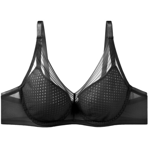 【风巢杯】安莉芳时尚薄款网纱性感上托无痕文胸女士大胸显小内衣