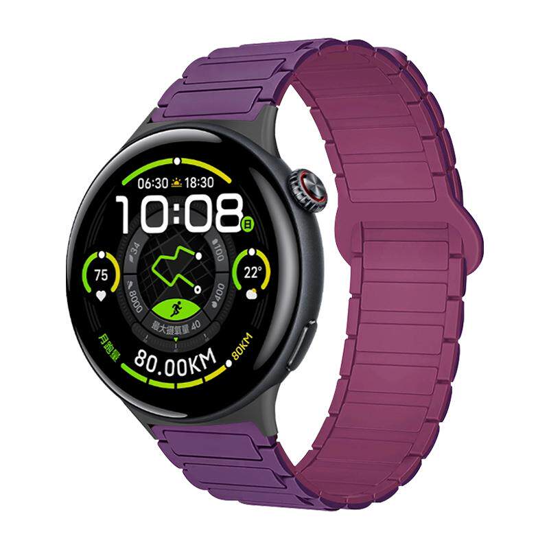 适用于vivowatch5手表iQOOWATCH5表带新款装甲风工字纹磁吸扣硅胶腕带智能运动watch3时尚高级感撞色替换配件