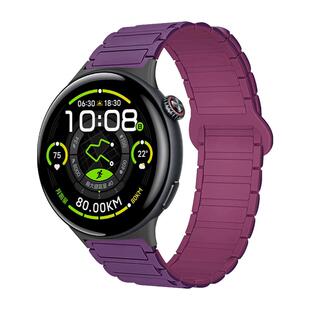 适用于vivowatch5手表iQOOWATCH5表带新款装甲风工字纹磁吸扣硅胶腕带智能运动watch3时尚高级感撞色替换配件