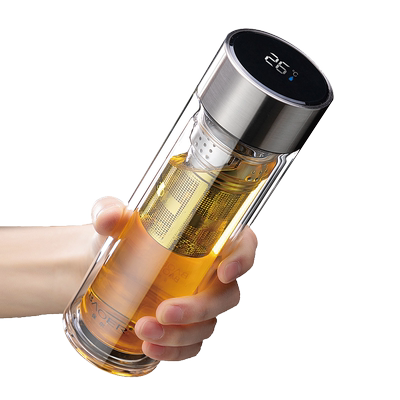 保尔高硼硅玻璃杯耐高温双层加厚