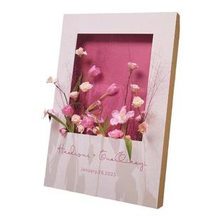 订婚结婚迎宾牌婚礼指示牌布置装饰用品立体花艺指路牌kt板定制