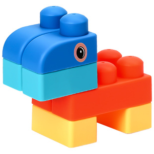 儿童玩具男孩大颗粒积木2岁宝宝益智拼装软胶积木玩具1积木叠叠乐