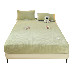 a类牛奶绒床笠单件珊瑚绒榻榻米1.35米床罩床垫冬季加绒加厚定制