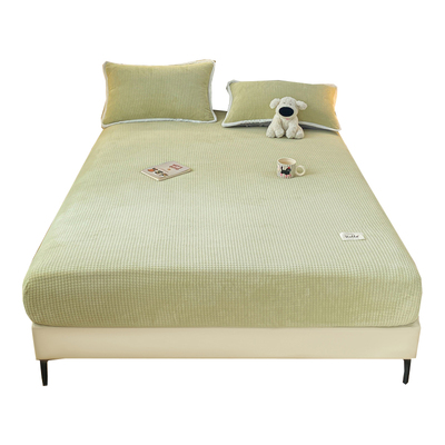 a类牛奶绒床笠单件珊瑚绒榻榻米1.35米床罩床垫冬季加绒加厚定制