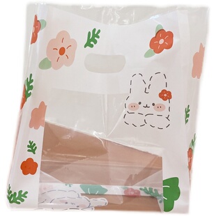 透明塑料袋定制印刷logo外卖打包袋食品包装袋甜品烘焙购物袋定做