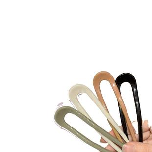 u型发簪簪子短款丸子头盘发神器网红头饰发插2024年新款手工简单