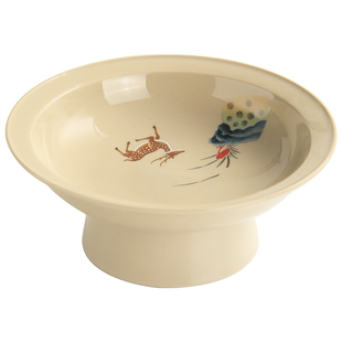 陶瓷茶点盘水果糕点碟日式家用客厅茶几高脚零食果盘托盘盆点心碗