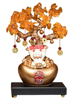 发财树招财猫2025新款摆件