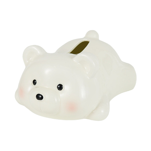 陶瓷小熊纸巾盒高颜值家用客厅创意现代可爱设计感茶几餐桌抽纸盒