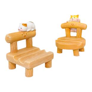 可爱萌宠手机支架桌面小凳子创意摆件ipad平板椅子支撑架小猫咪办公桌懒人放手机的架子通用多功能追剧神器