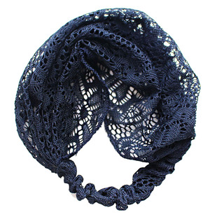 夏天蕾丝薄款透气宽边发箍弹力束发带遮白发包头巾盘发女发帽发套