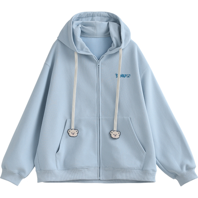 诺诺公主S1N初中生加绒卫衣外套女春秋2026青少年女大童高中学生