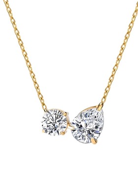 水滴圆钻3a活彩欧美锁骨链