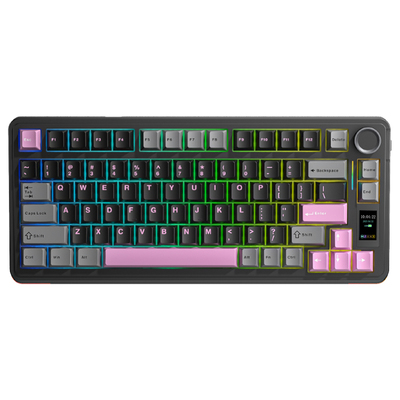 狼蛛S75pro客制化三模机械键盘无线蓝牙屏幕办公游戏电竞外设通用