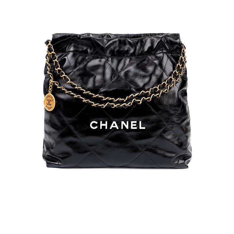 【自营】中古95新CHANEL香奈儿22Bag链条菱格纹大容量小牛皮包包