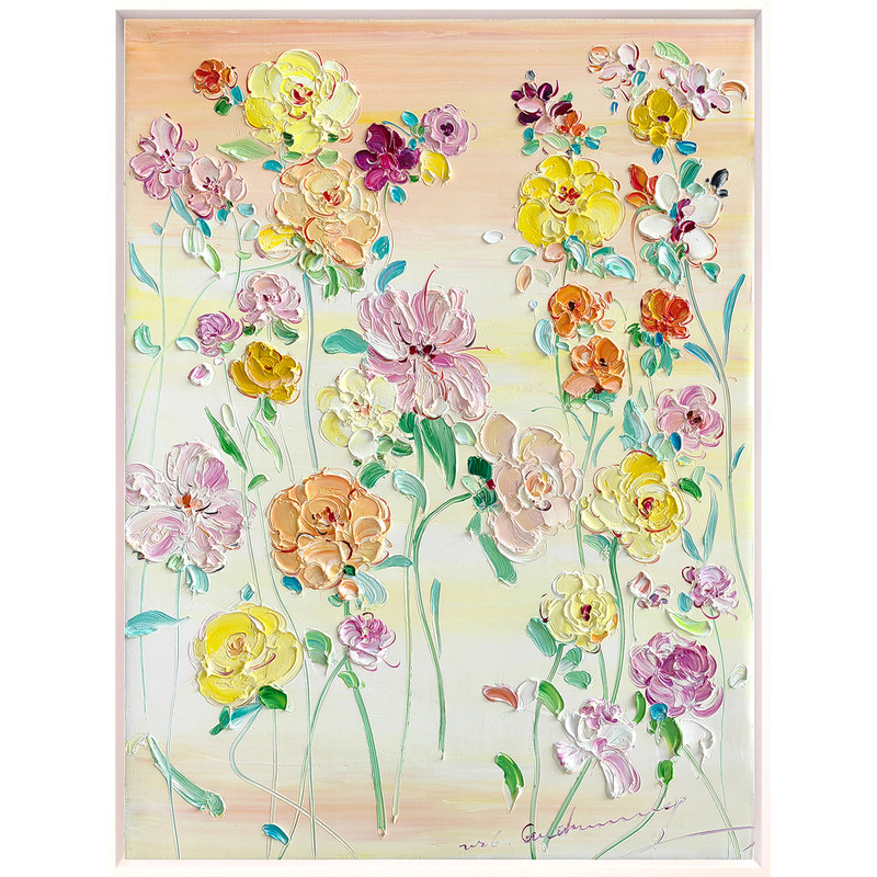 梦中花中古风高级感手绘油画